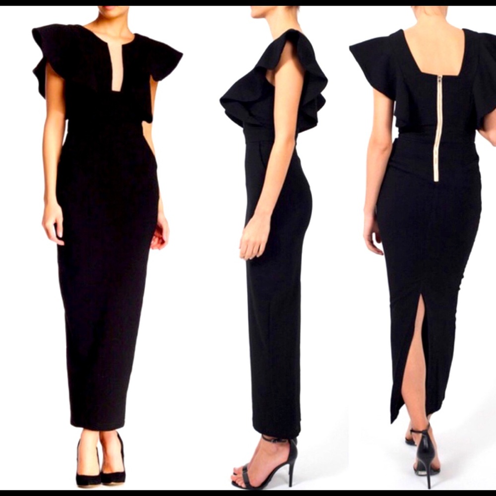 Moda black evening dress sz M